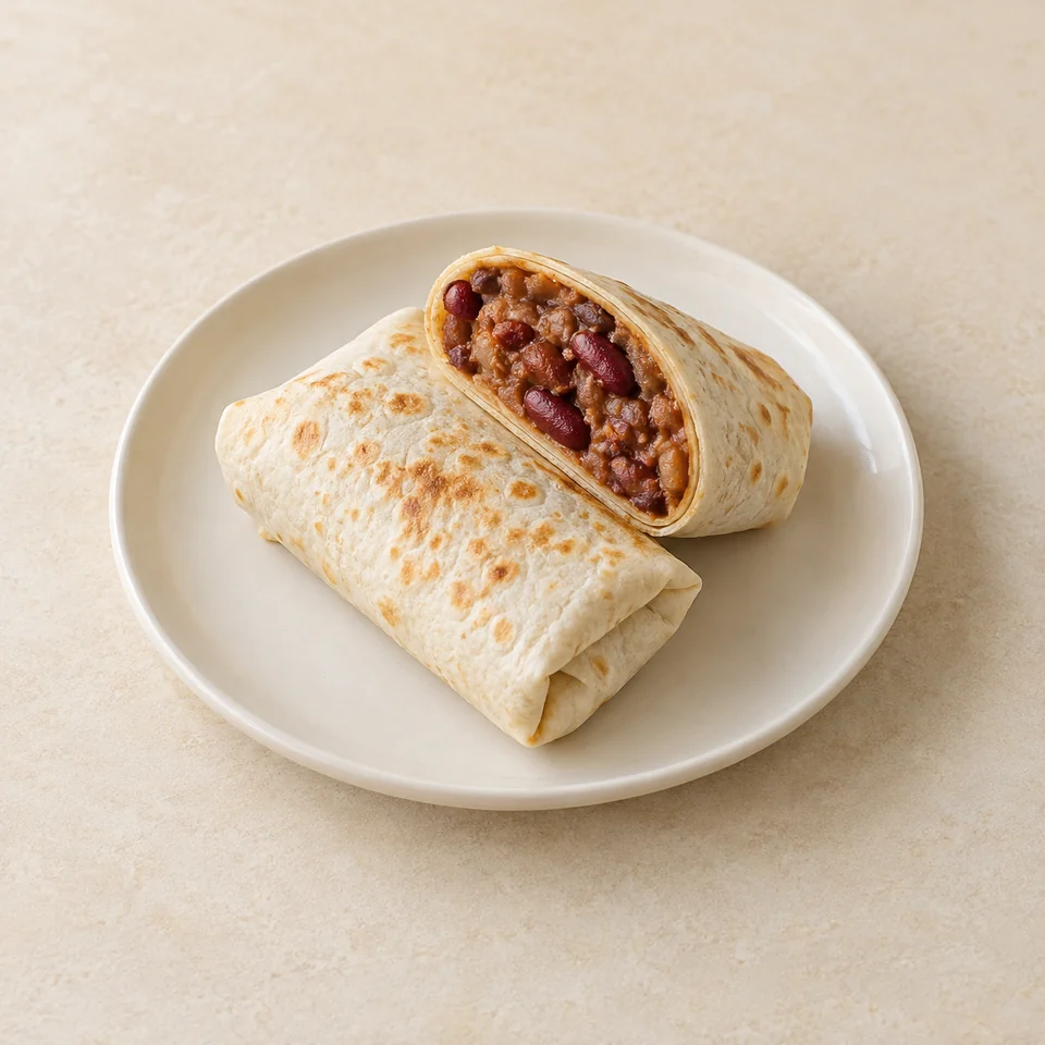 Mexican wrap, beans — ai-generated illustration