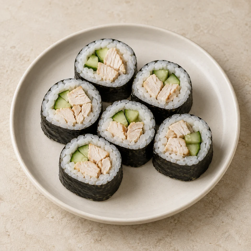 Sushi, chicken — ai-generated illustration