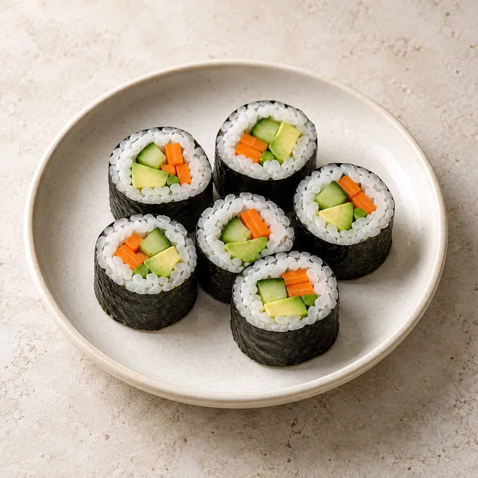 Sushi, vegetable — ai-generated illustration