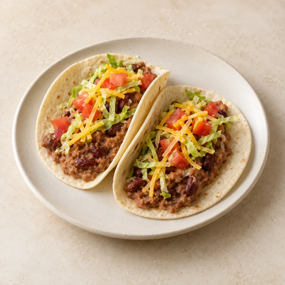 Taco, soft, beans — ai-generated illustration
