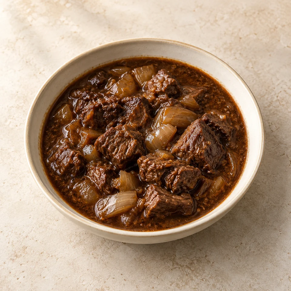 Carbonnade of Beef, homemade — ai-generated illustration