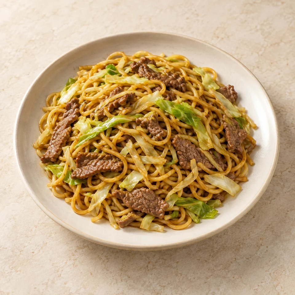 Beef Chow Mein — ai-generated illustration