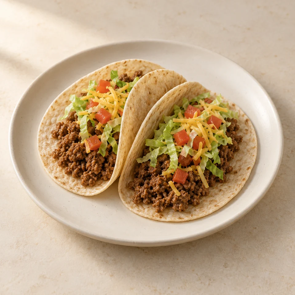 Taco, soft, beef — ai-generated illustration
