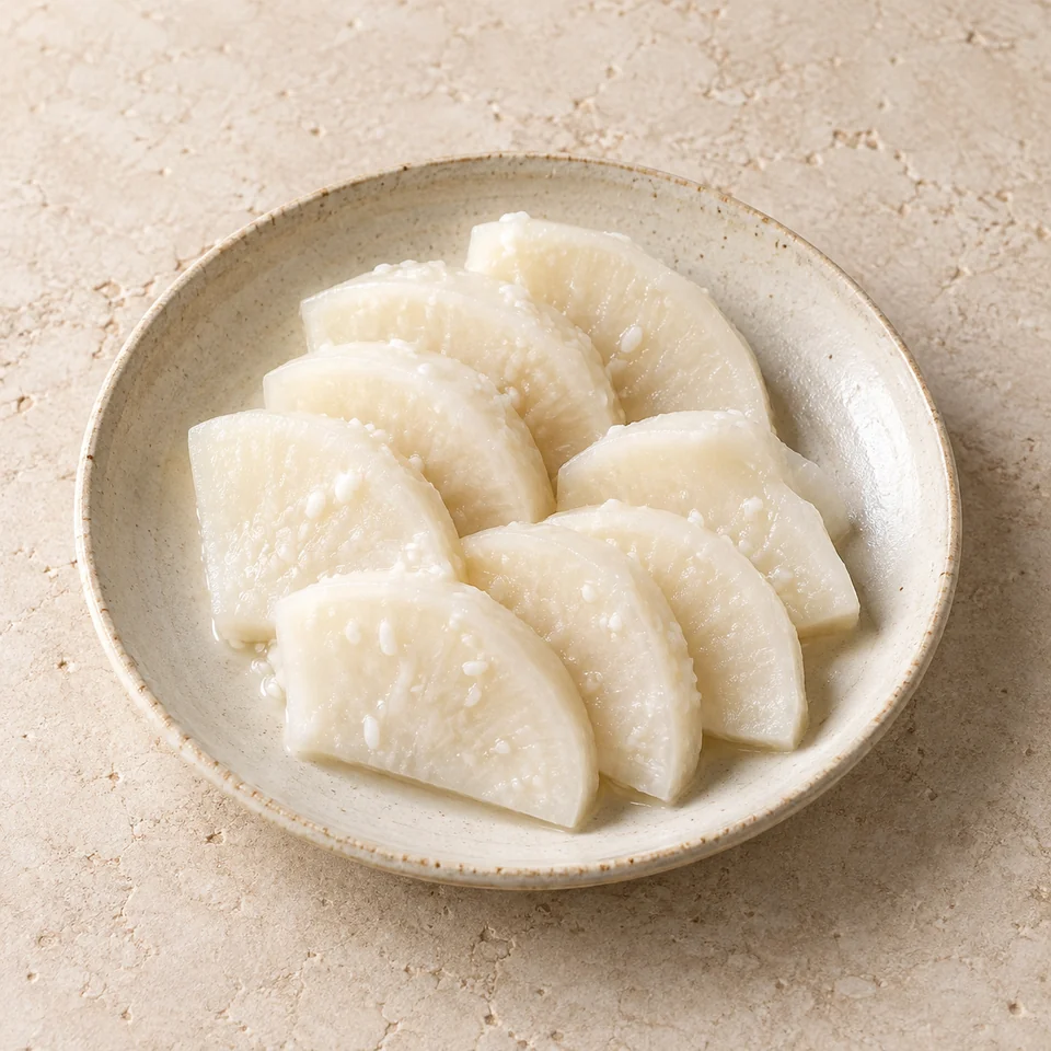 Bettarazuke radish — ai-generated illustration