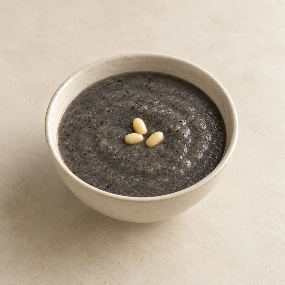 Black sesame porridge — ai-generated illustration