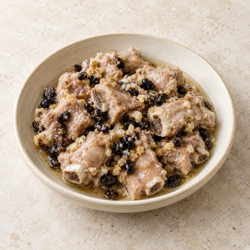 Steamed Pork Ribs with Black Bean Sauce — ai-generated illustration