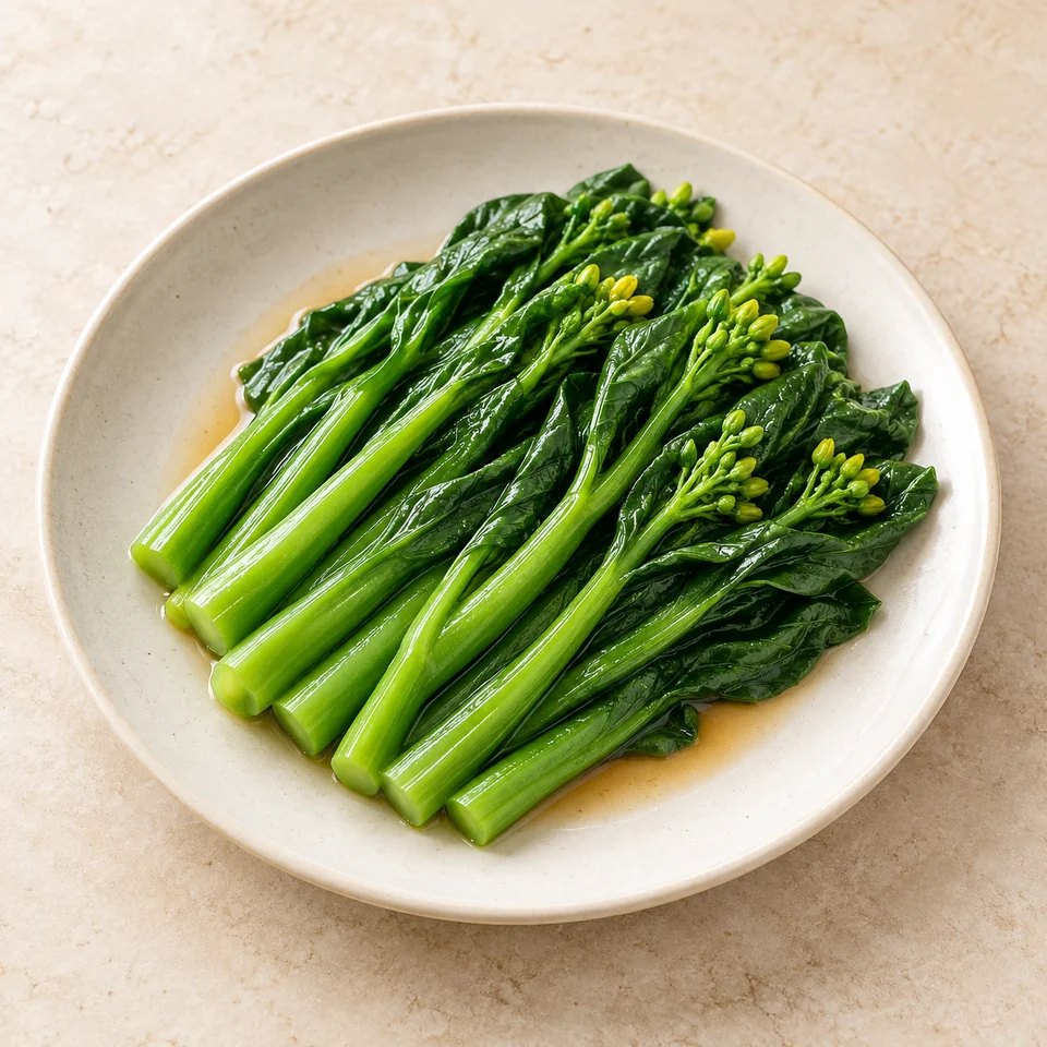 Blanched Yu Choy — ai-generated illustration