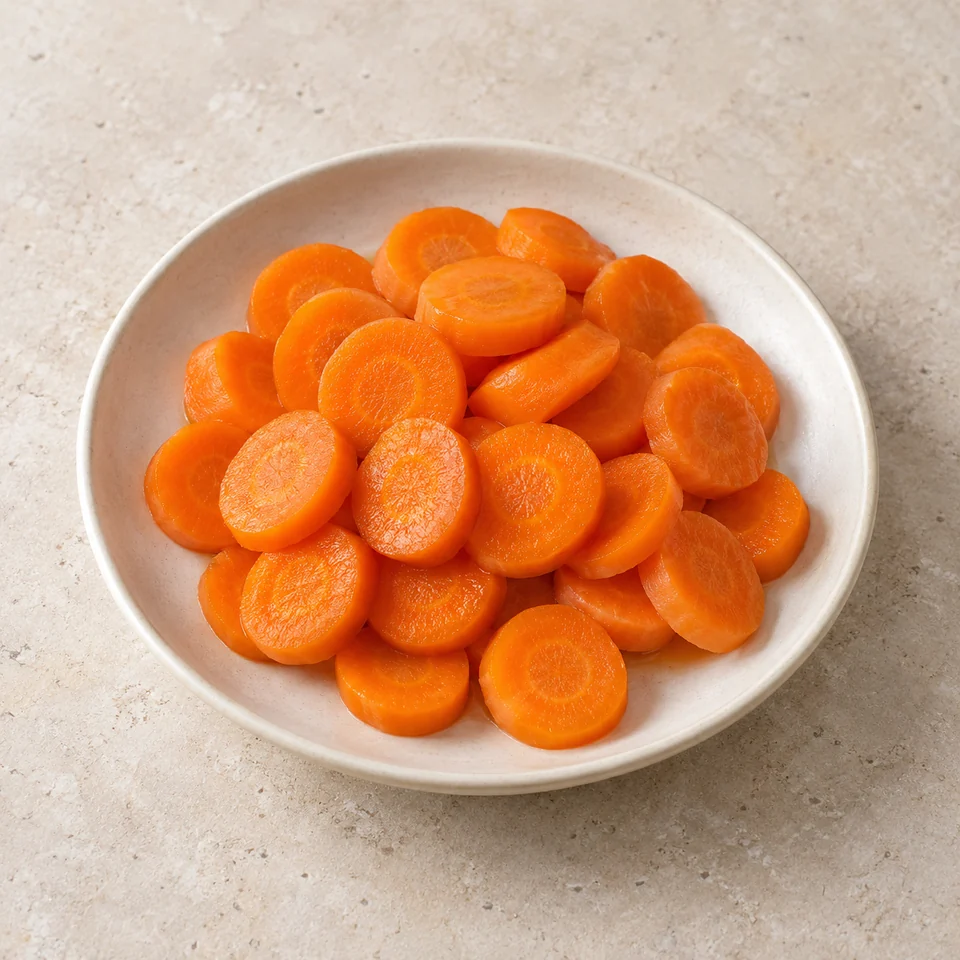 Carrots, old, boiled in unsalted water — ai-generated illustration