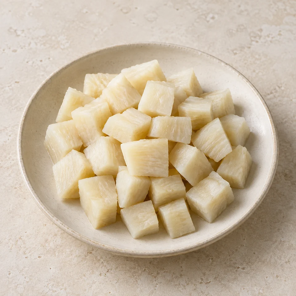 Celeriac, boiled in unsalted water — ai-generated illustration