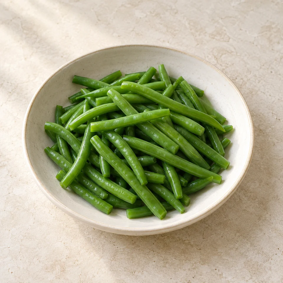 Beans, green, boiled in unsalted water — ai-generated illustration