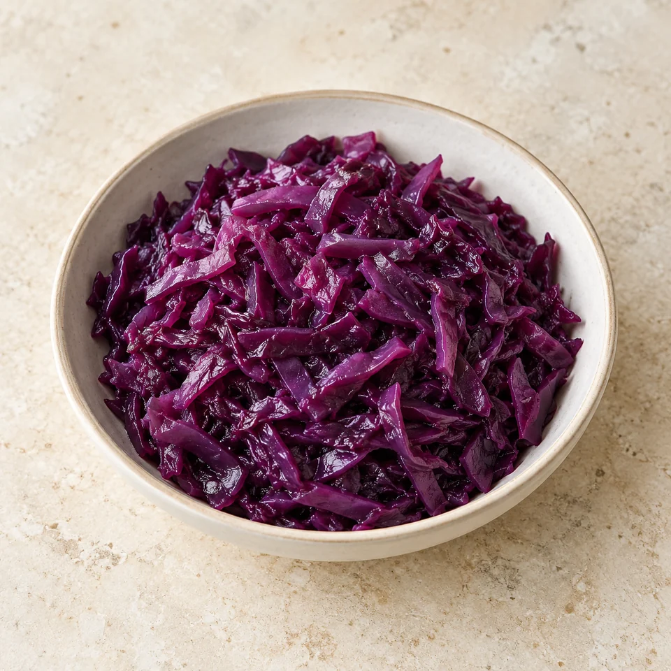 Cabbage, red, boiled in unsalted water — ai-generated illustration