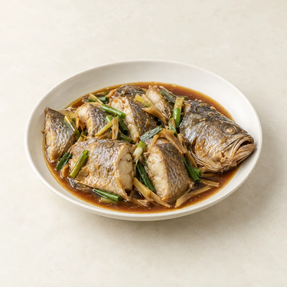 Braised Mi-iuy Croaker — ai-generated illustration