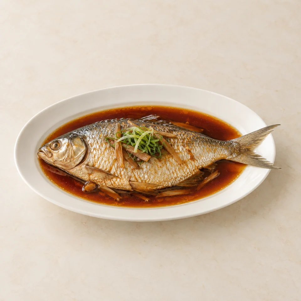 Braised Chinese Shad — ai-generated illustration