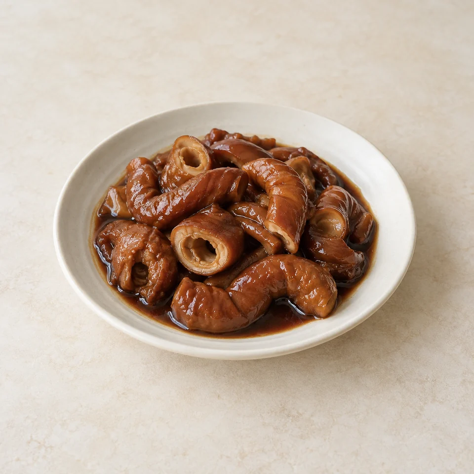 Braised Intestine in Soy Sauce — ai-generated illustration