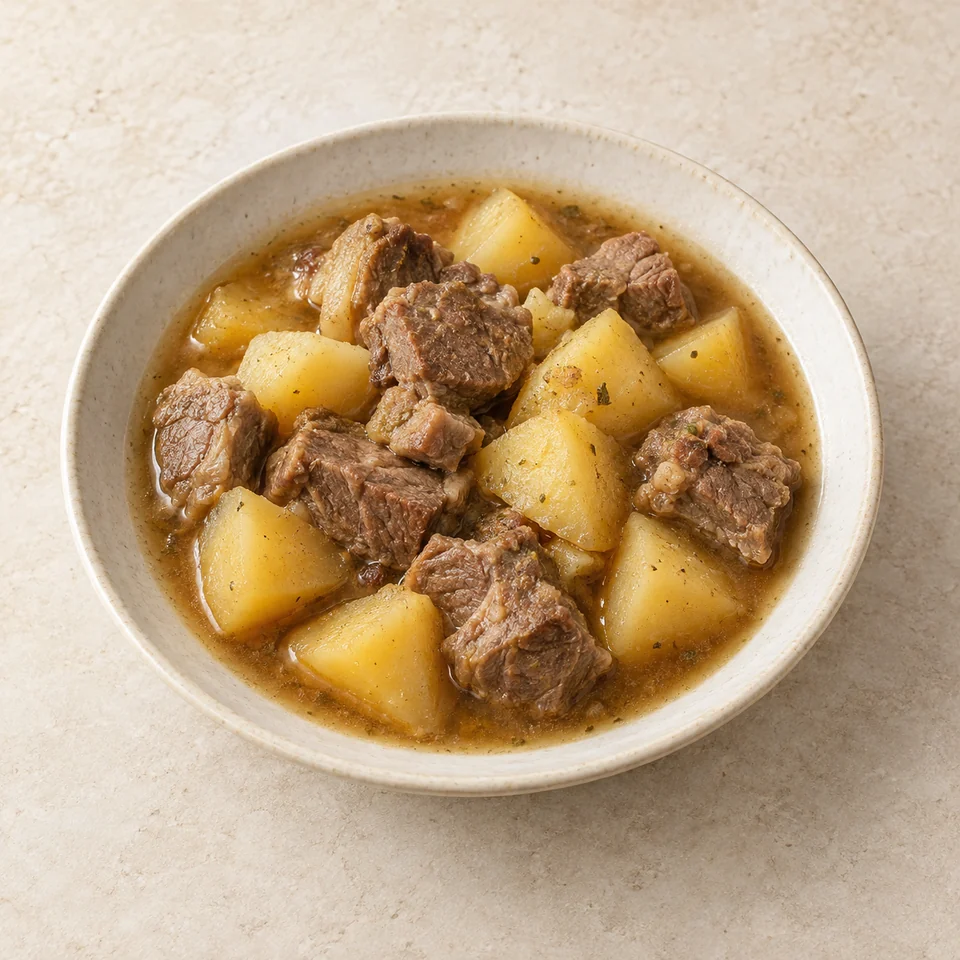 Braised Lamb with Potato — ai-generated illustration