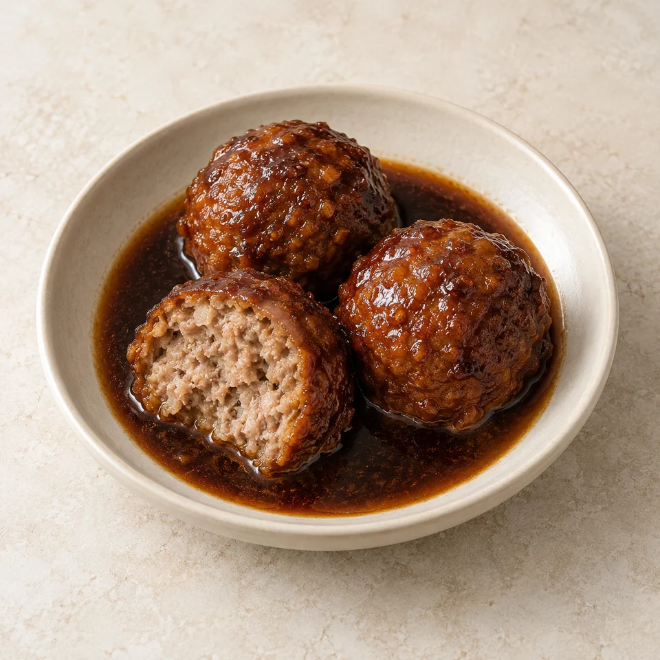 Braised Pork Meatballs — ai-generated illustration