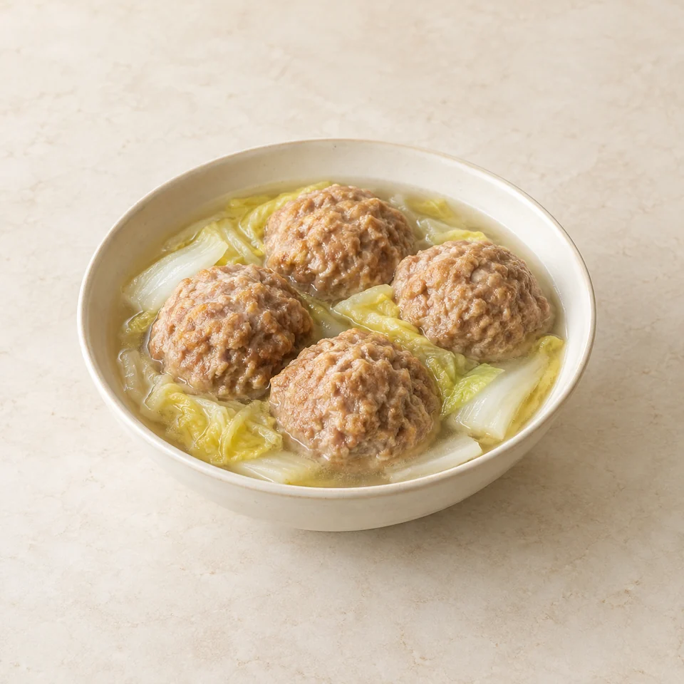 Braised Pork Meatballs — ai-generated illustration