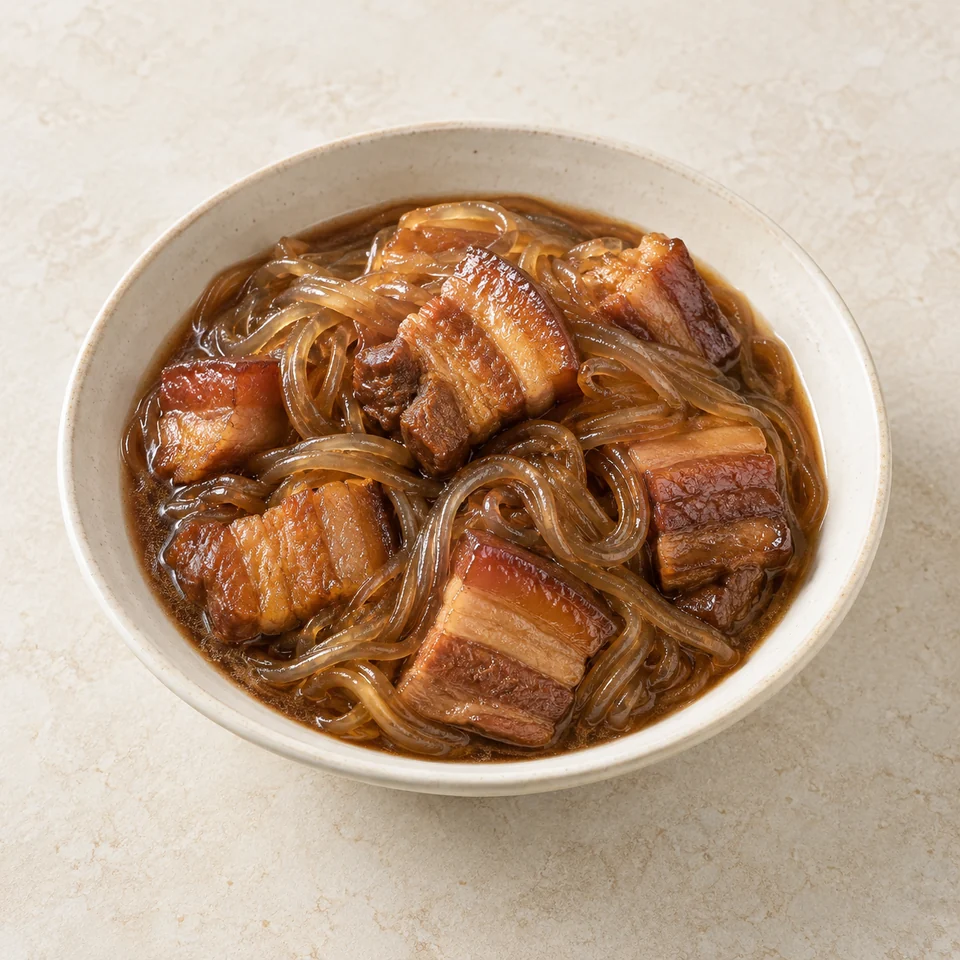 Braised Pork with Vermicelli — ai-generated illustration