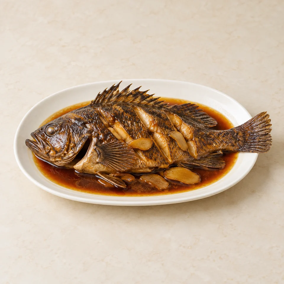 Braised Rockfish — ai-generated illustration