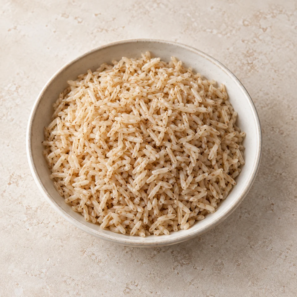 Rice, brown, basmati, boiled in unsalted water — ai-generated illustration