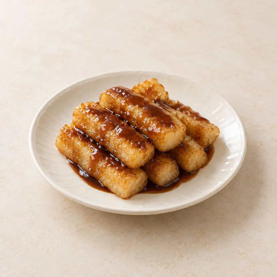 Brown Sugar Glutinous Rice Cake — ai-generated illustration
