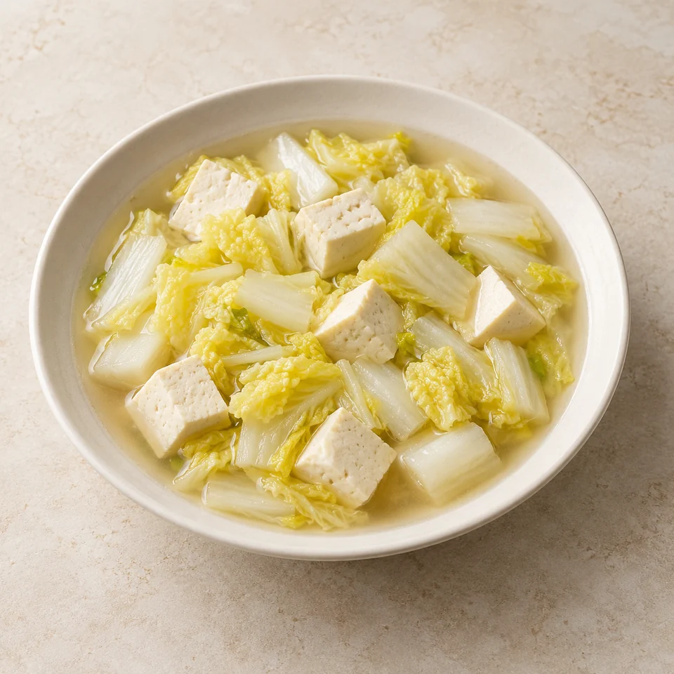 Braised Cabbage and Tofu — ai-generated illustration