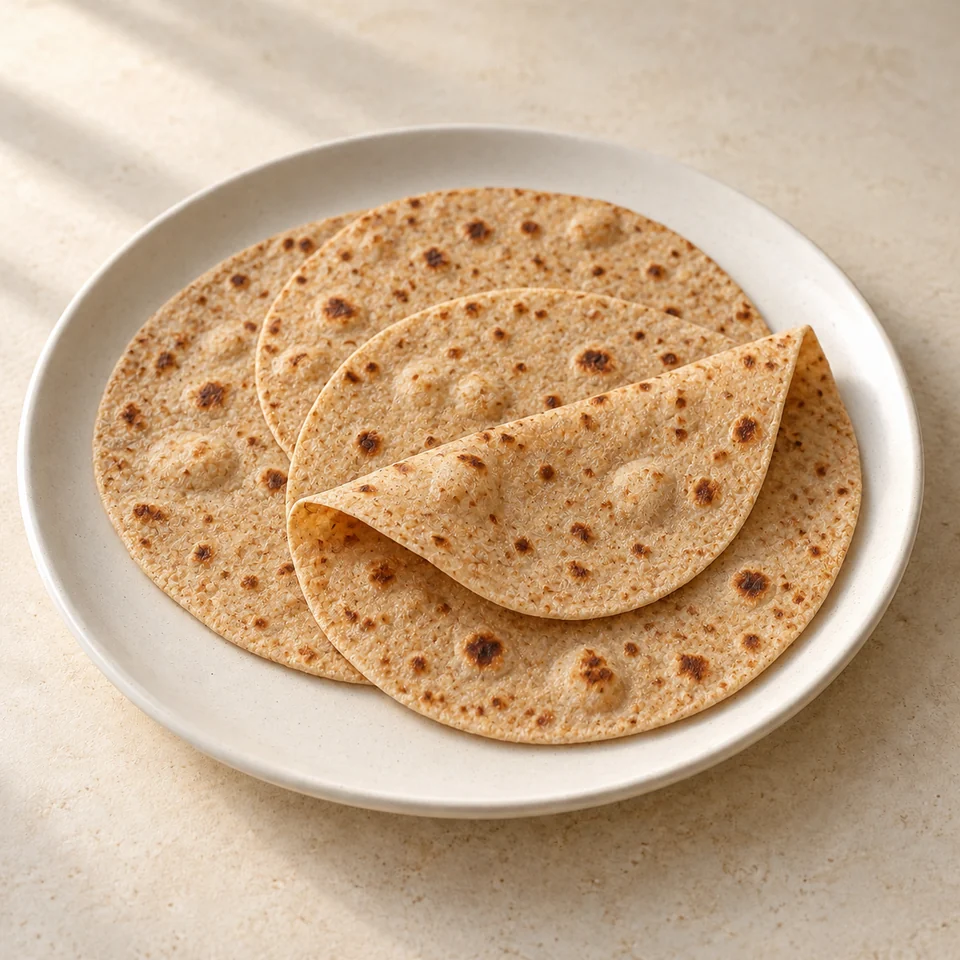 Chapatis, made without fat — ai-generated illustration