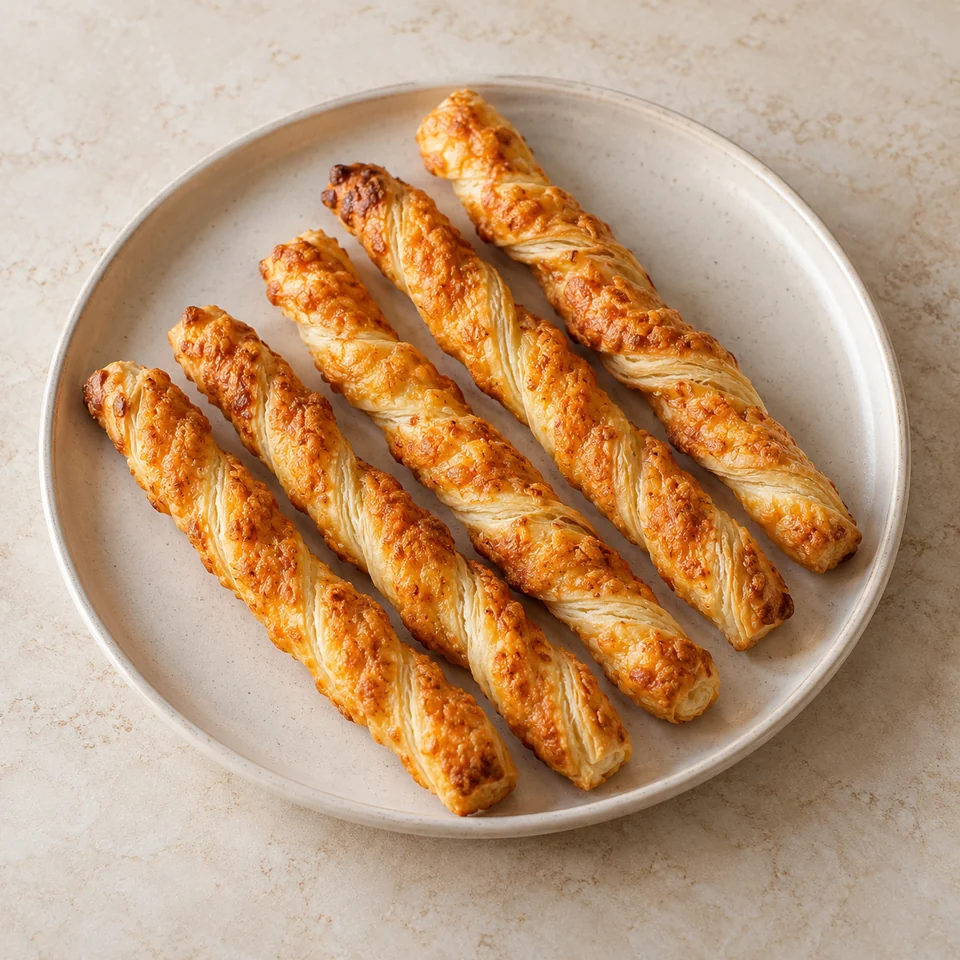 Cheese straws/twists, retail — ai-generated illustration