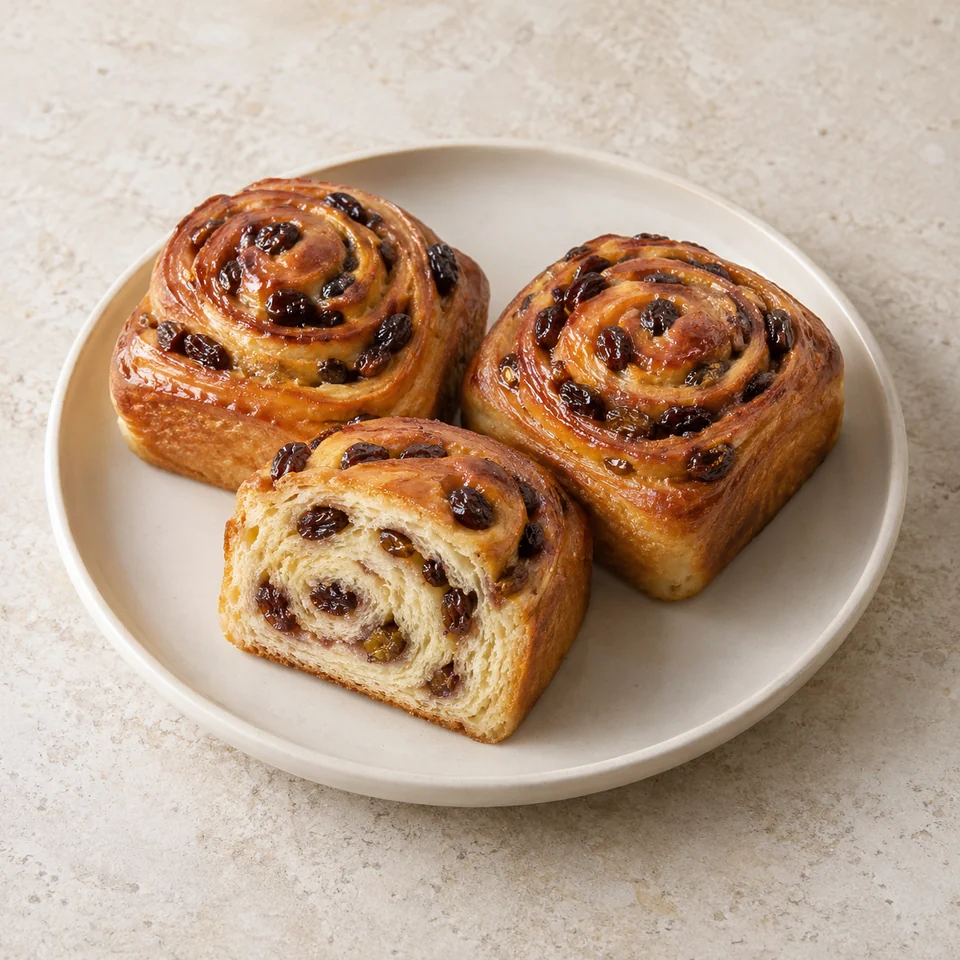 Chelsea buns, homemade — ai-generated illustration