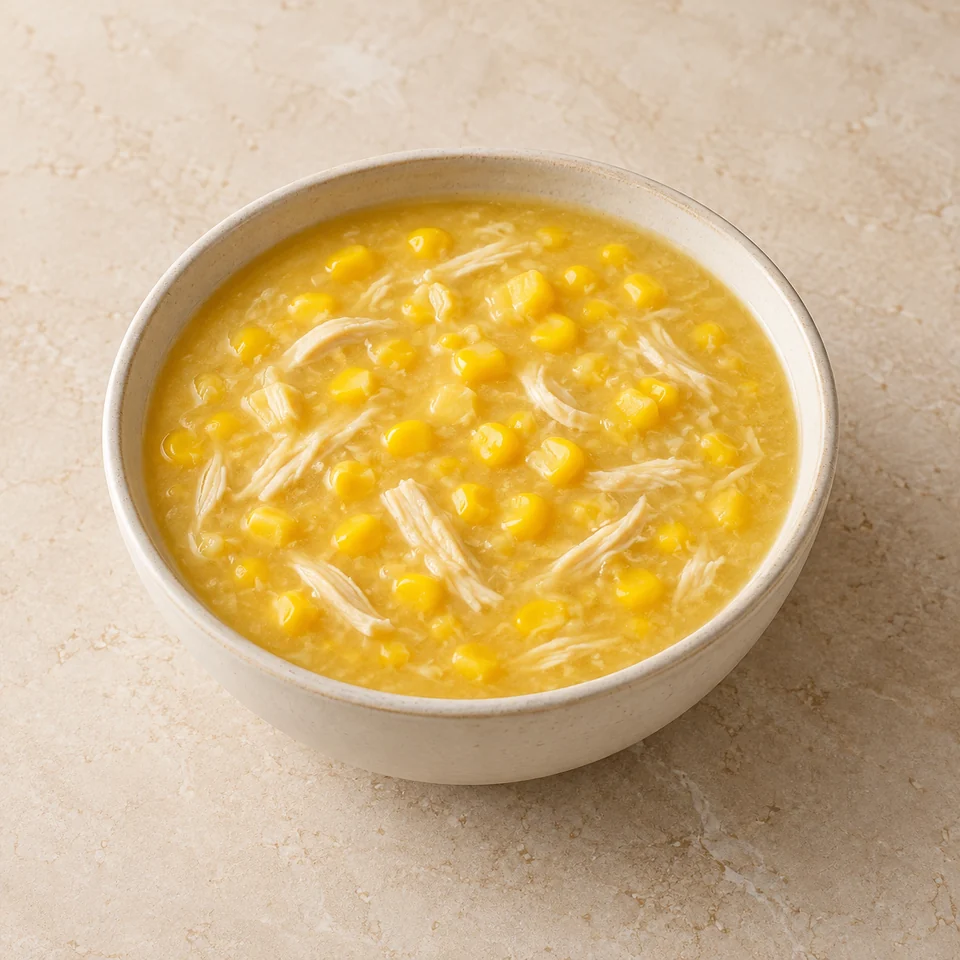 Chicken and Corn Soup — ai-generated illustration