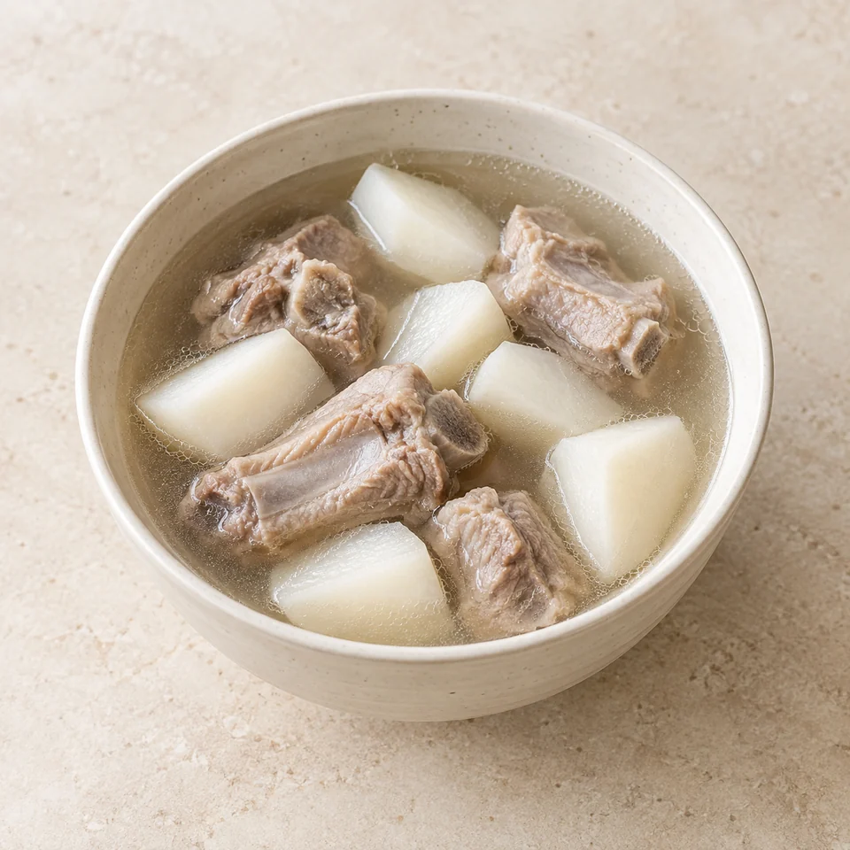 Chinese Yam and Pork Rib Soup — ai-generated illustration