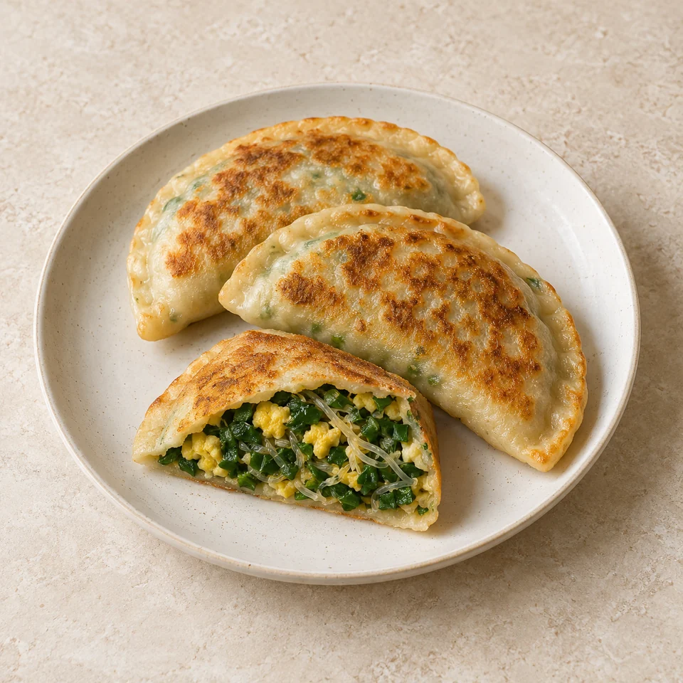 Chive Pancake — ai-generated illustration