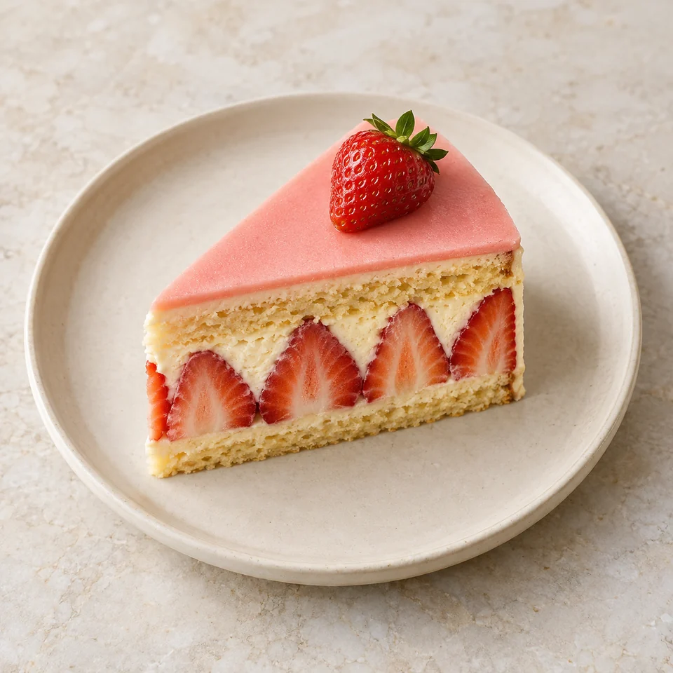 Fraisier or framboisier cake — ai-generated illustration
