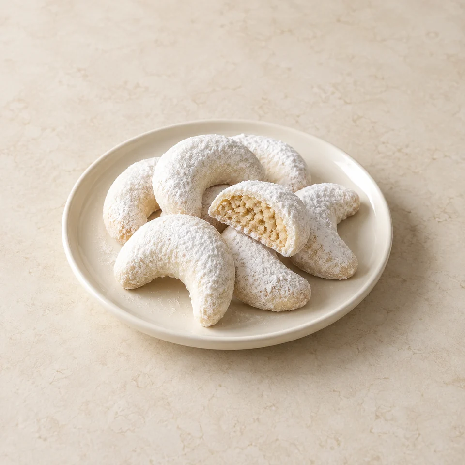 Gazelle horn almond pastry — ai-generated illustration