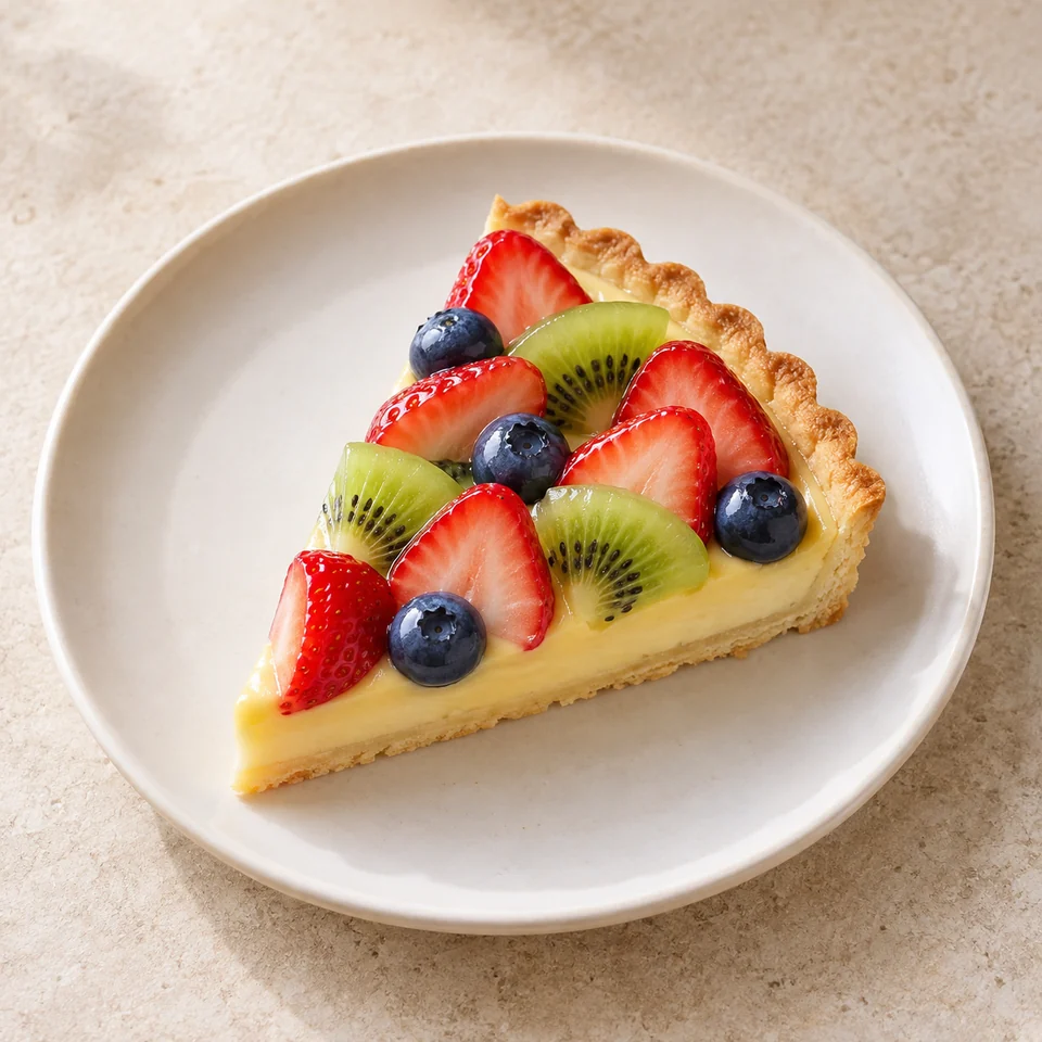 Fruit tart with pastry cream — ai-generated illustration