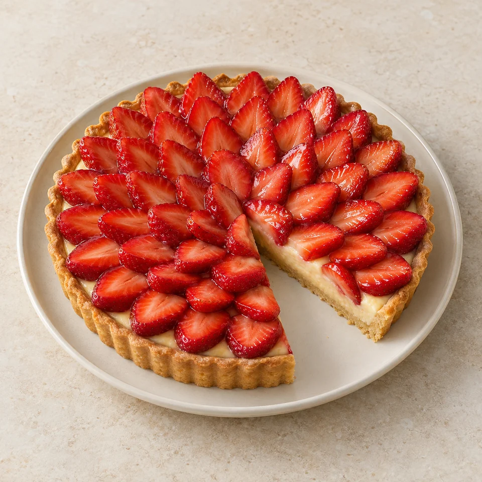 Artisan strawberry tart — ai-generated illustration