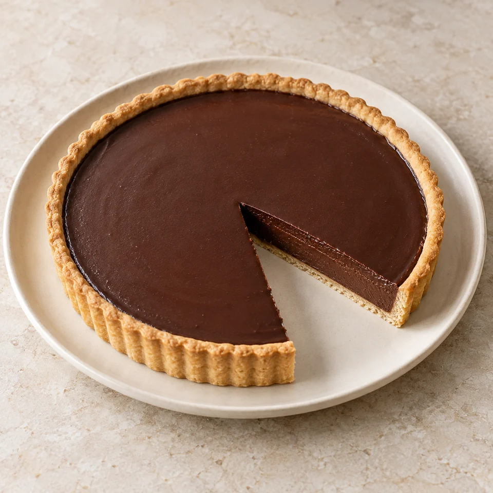 Artisan chocolate tart — ai-generated illustration