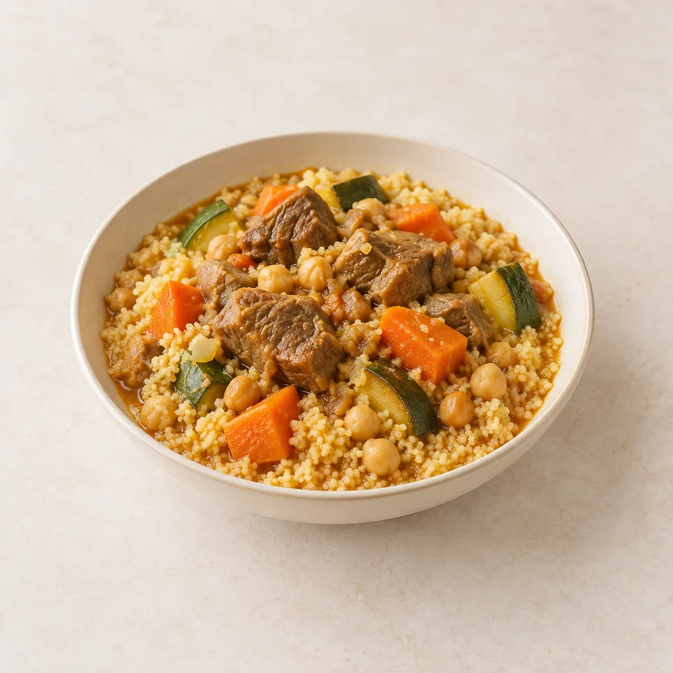 Couscous with mutton — ai-generated illustration