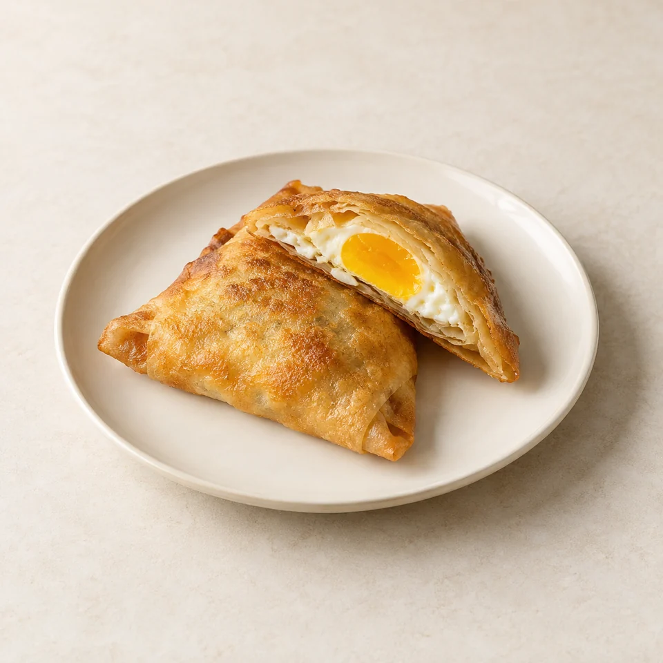 Homemade egg brik — ai-generated illustration