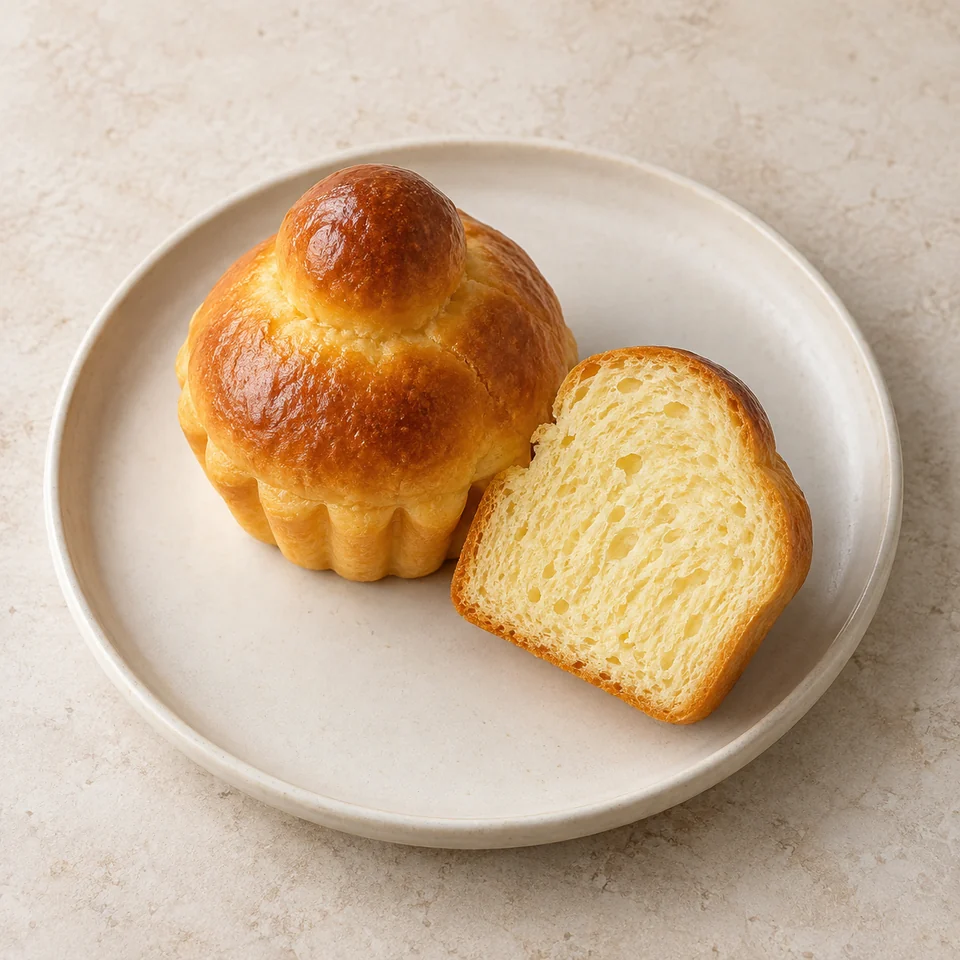 Artisan plain brioche — ai-generated illustration