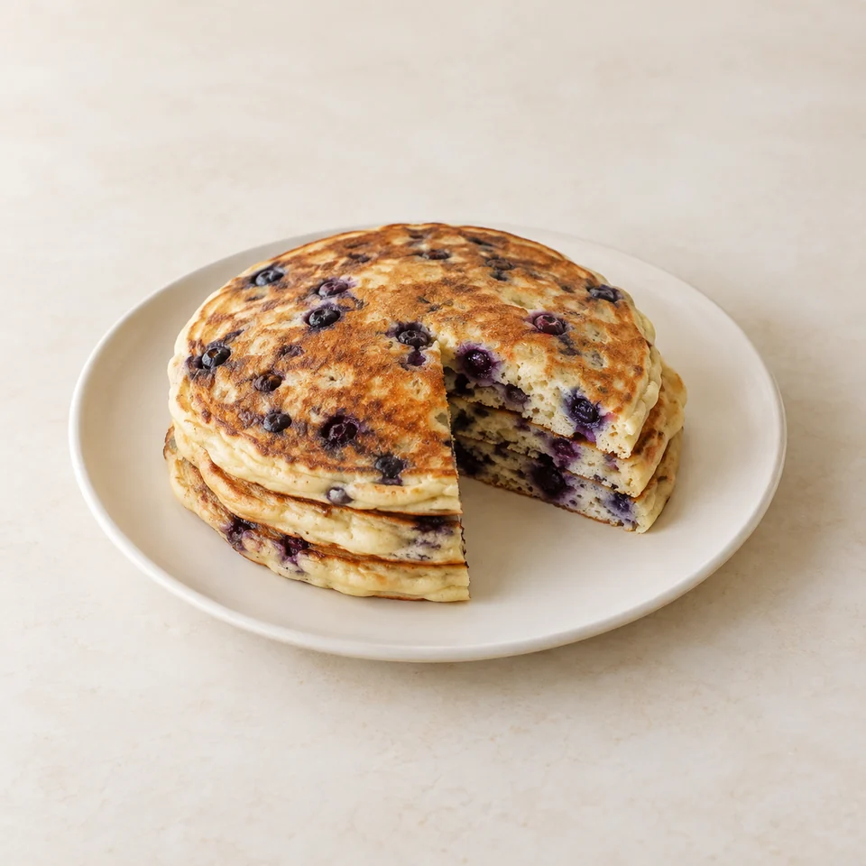 Homemade blueberry pancakes — ai-generated illustration