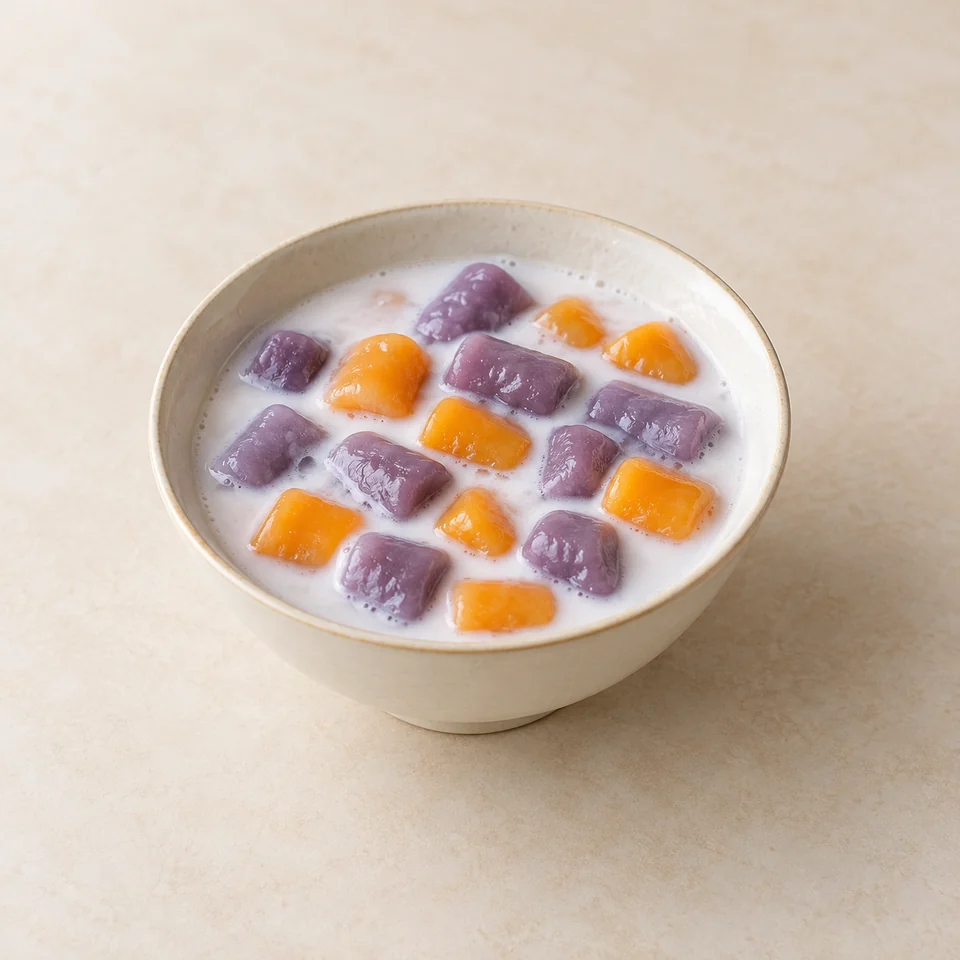 Coconut Milk with Taro Balls — ai-generated illustration