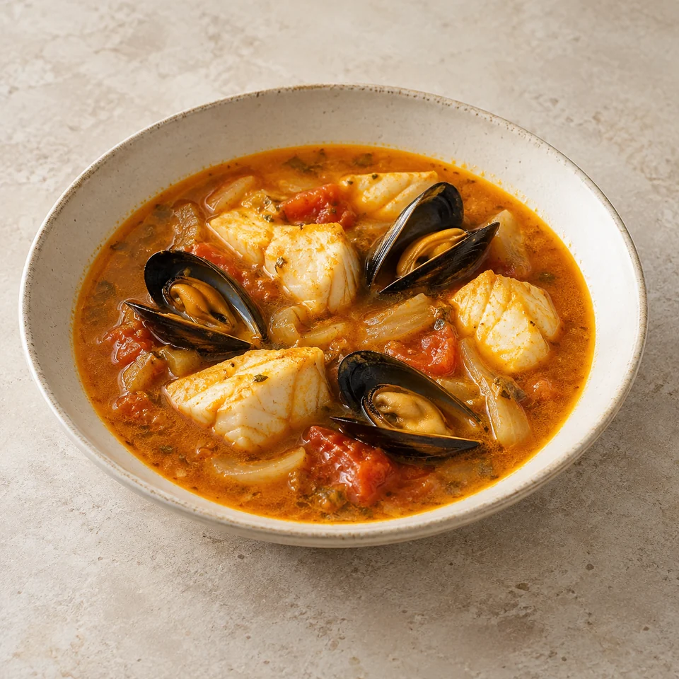 Bouillabaisse, homemade — ai-generated illustration