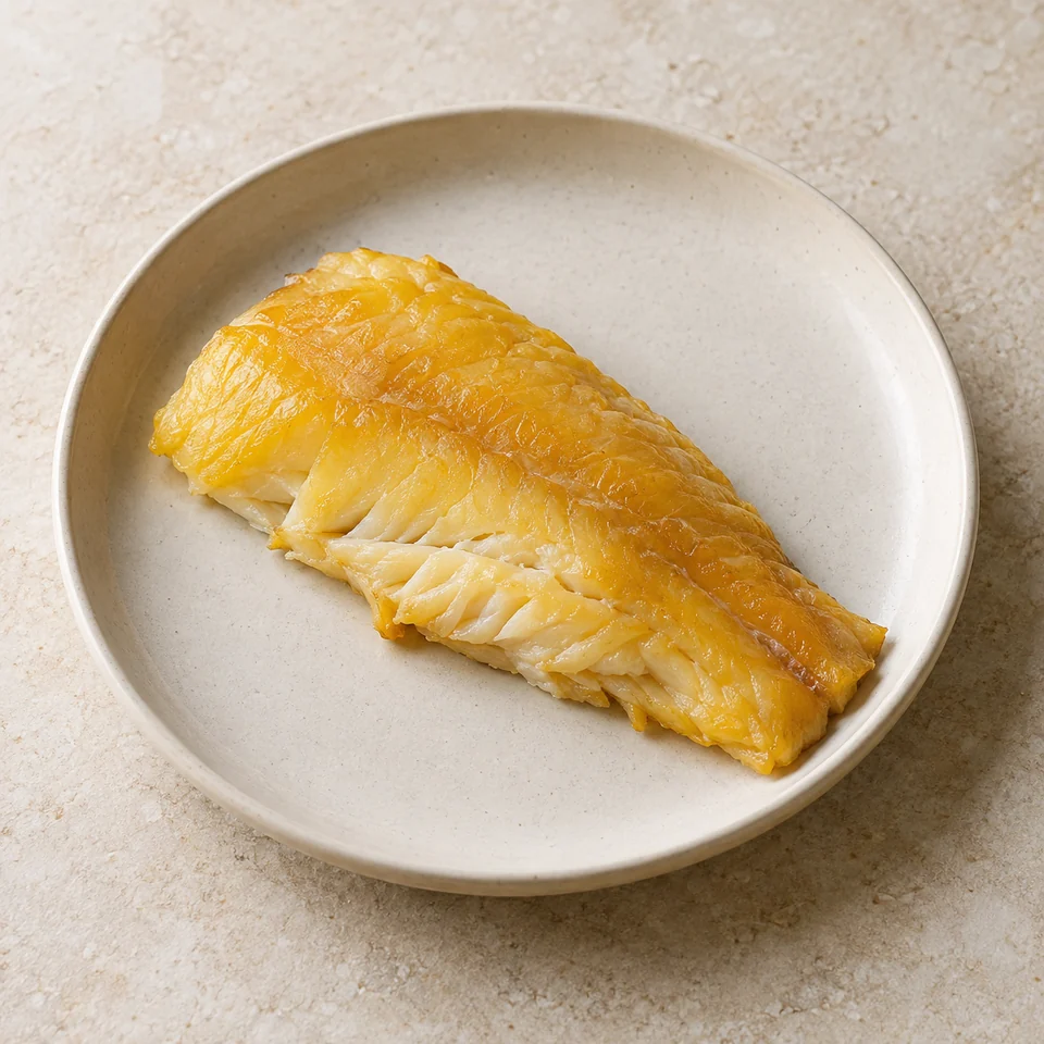 Haddock, flesh only, smoked, poached — ai-generated illustration