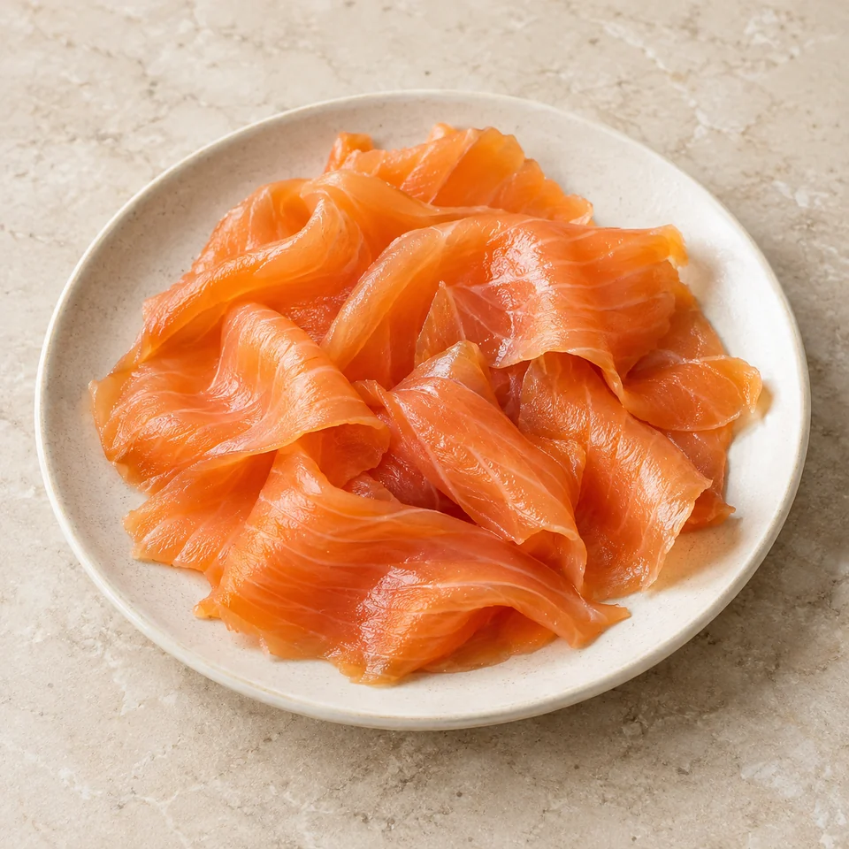Salmon, smoked (cold-smoked) — ai-generated illustration