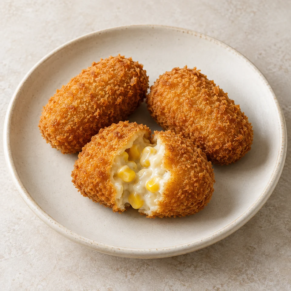 Corn cream korokke — ai-generated illustration