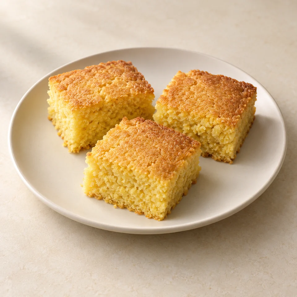 Homemade cornbread with 2% milk — ai-generated illustration