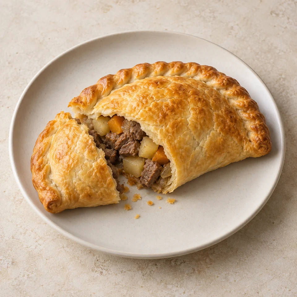 Cornish pasty, homemade — ai-generated illustration