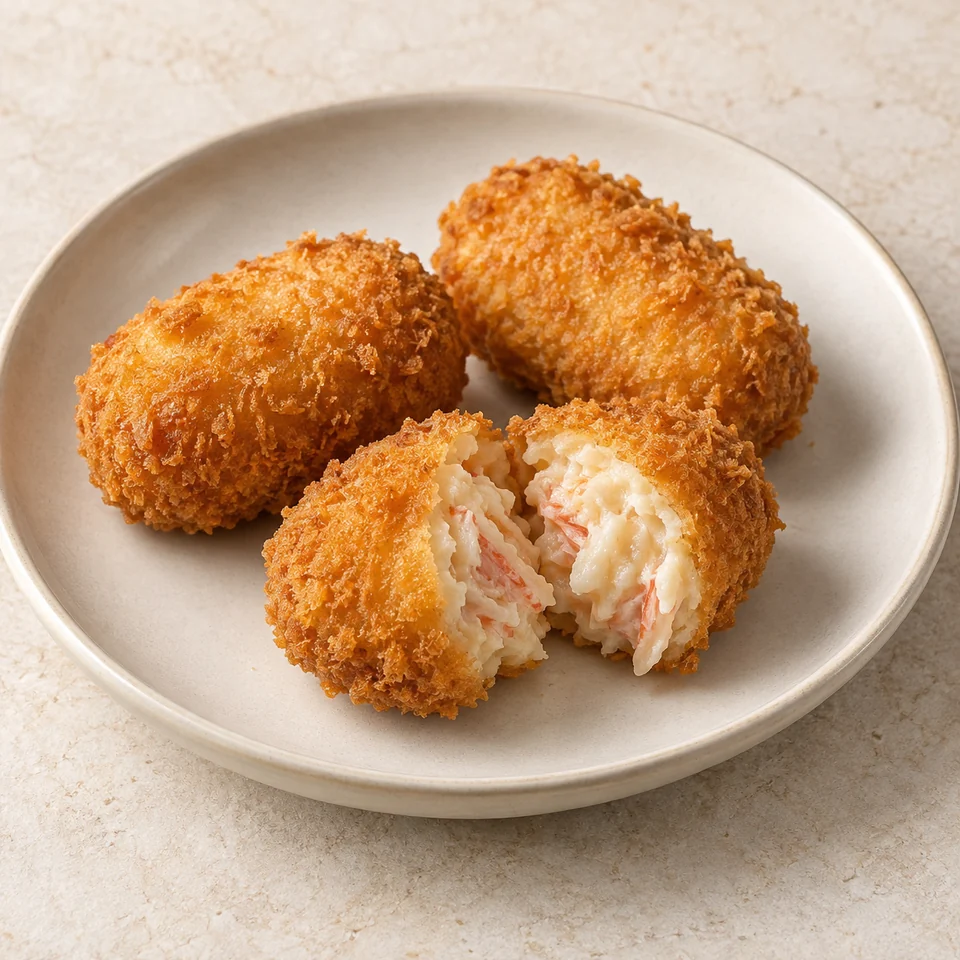 Crab cream korokke — ai-generated illustration