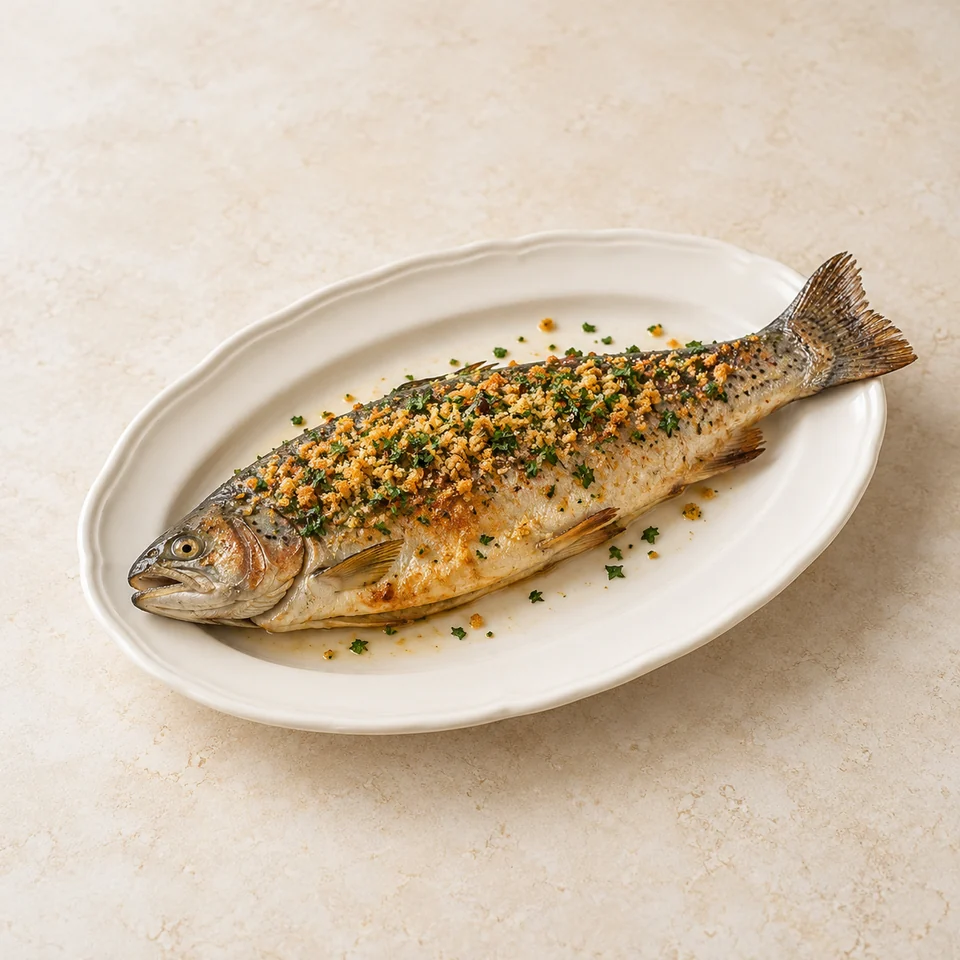 Baked trout — ai-generated illustration